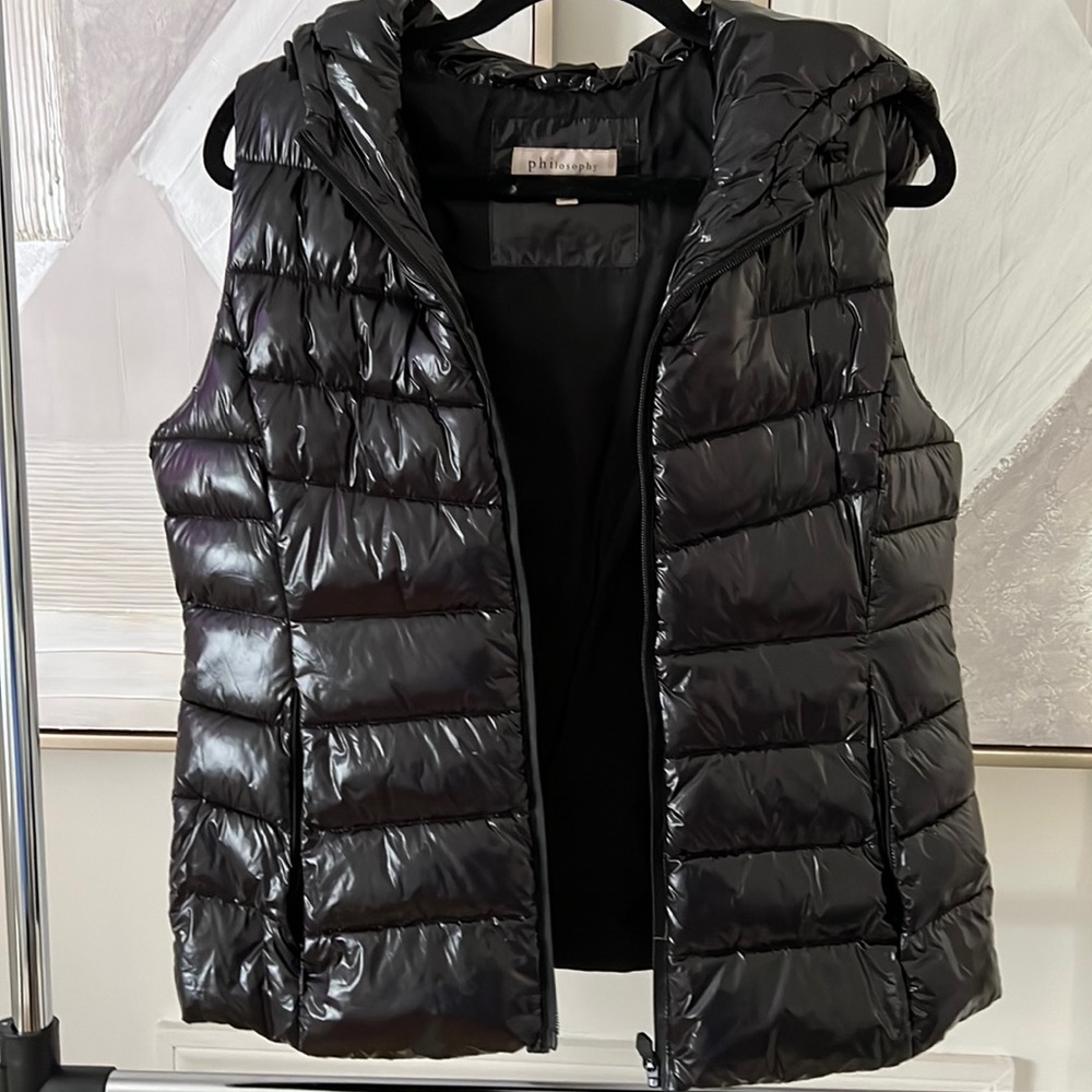 Philosophy hooded puffer vest